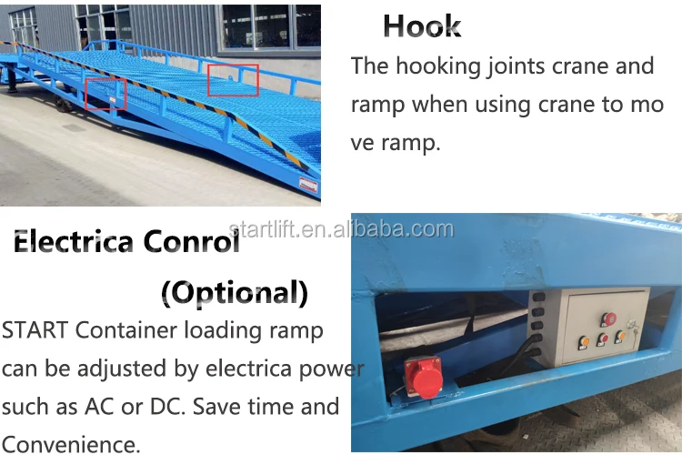 8 t 12ton hydraulic container load ramp mobile truck loading dock ramp