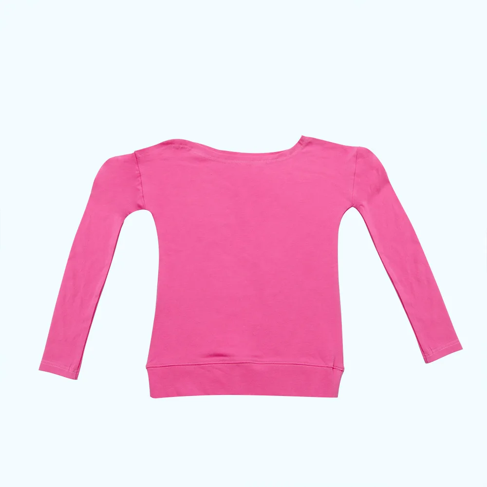 

Baby Girl Tops Spring Long Sleeve T Shirt Solid Pink Shirts Kids Clothes Ready to Ship