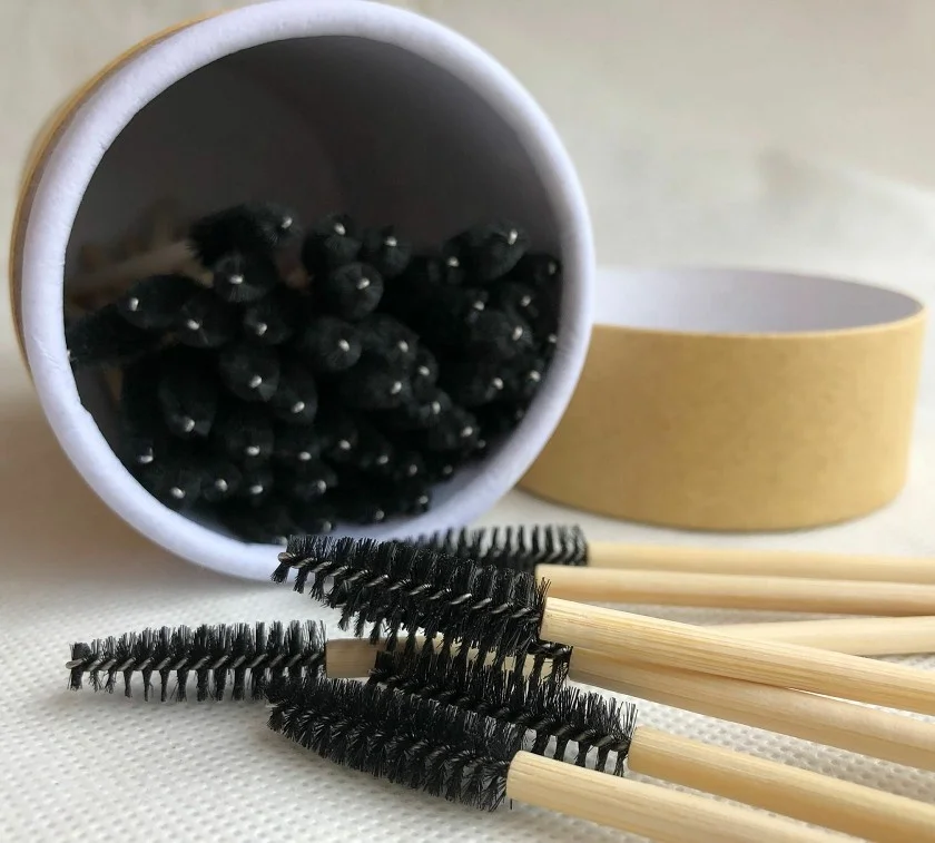 
Eco friendly disposable Bamboo Mascara wand eyelash extensions Plastic Free Bamboo Mascara Wand 