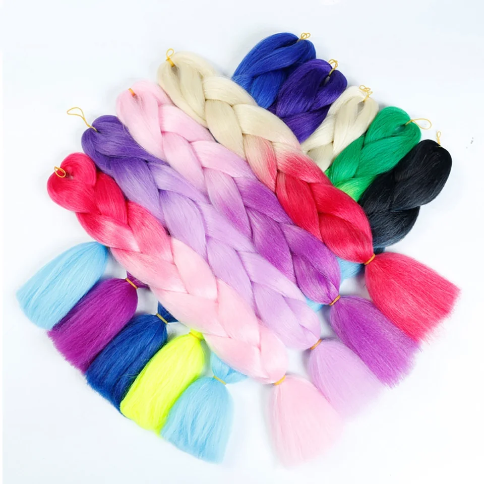 

New Arrival Color Gradient Braiding Hair Wholesale Long Braid For African Hair Extension Braids, Pic showed