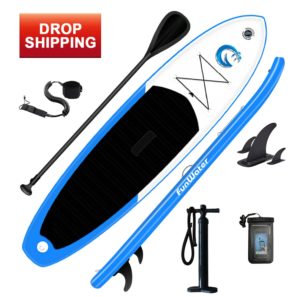 

FUNWATER drop shipping sup paddle board custom surfboard price inflatable sup board paddle board, Blue