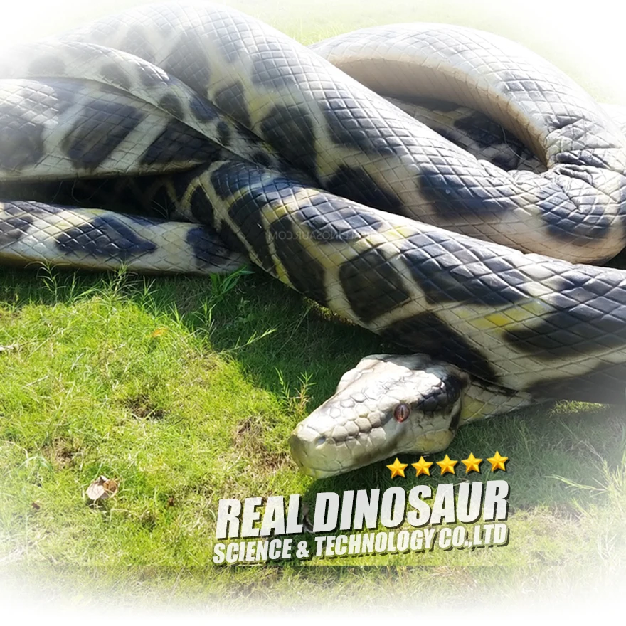 

Zoological Park Animatronic Animal Realistic Snake Model, Simulation colors or depend on customers