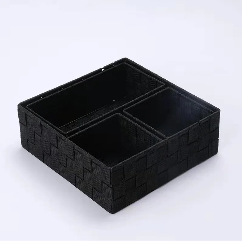 

Woven Storage Box Cube Basket Bin Container Tote Organizer Divider for Drawer Closet Shelf DresserStorage Organizer