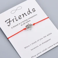 

Charms Hamsa Hand Bracelet Men Women's Best Friend Wish Jewelry Gift Red String Bracelets Adjustable Friendship Pulsera