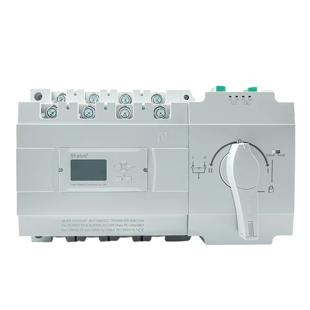 

C Type ATS Dual Power Automatic Transfer Switch 630A AC220V Diesel Generator Controller Auto Changeover Switch Converter