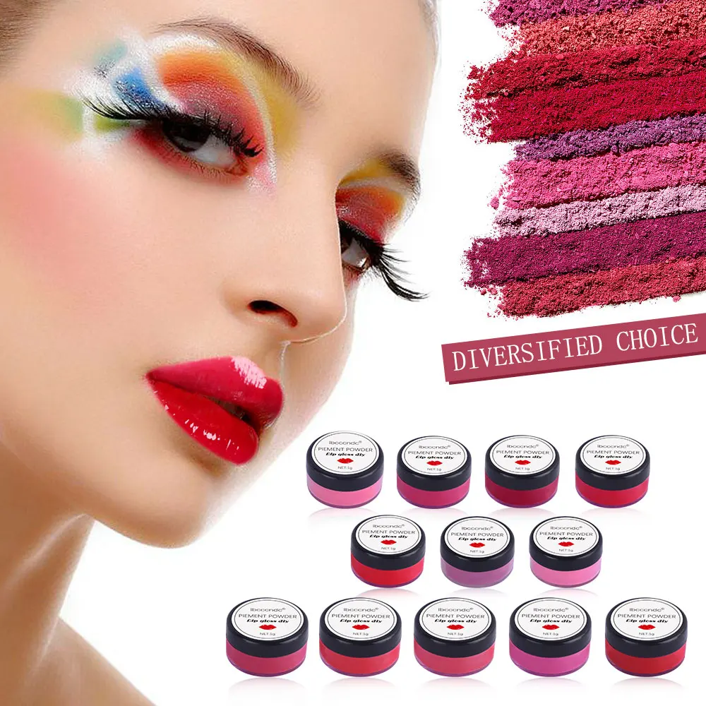 

1-37 colors Diy Lip Gloss Powder Material Lip Glaze Pigment for DIY Lipgloss Making Kit Long Lasting Lips Makeup 1g, Lip gloss base gel