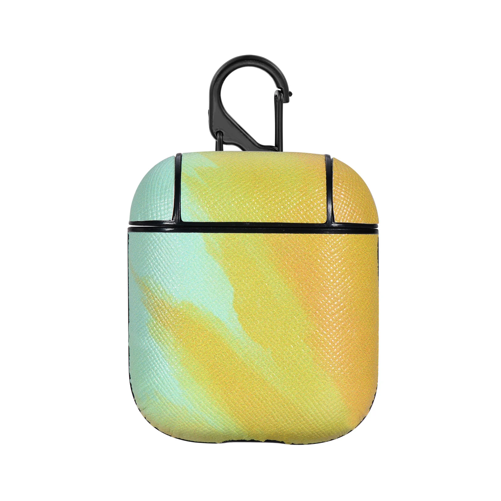 

Wholesale Fashion Watercolor Painted Stickers Anti-lost Pc Pu Saffiano Case For AirPods, Customized colors acceptable