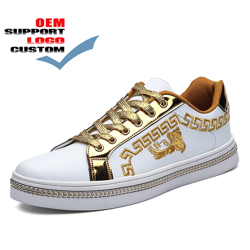 

Wholesale fashion Breathable casual shoes for men Embroidered casual shoes