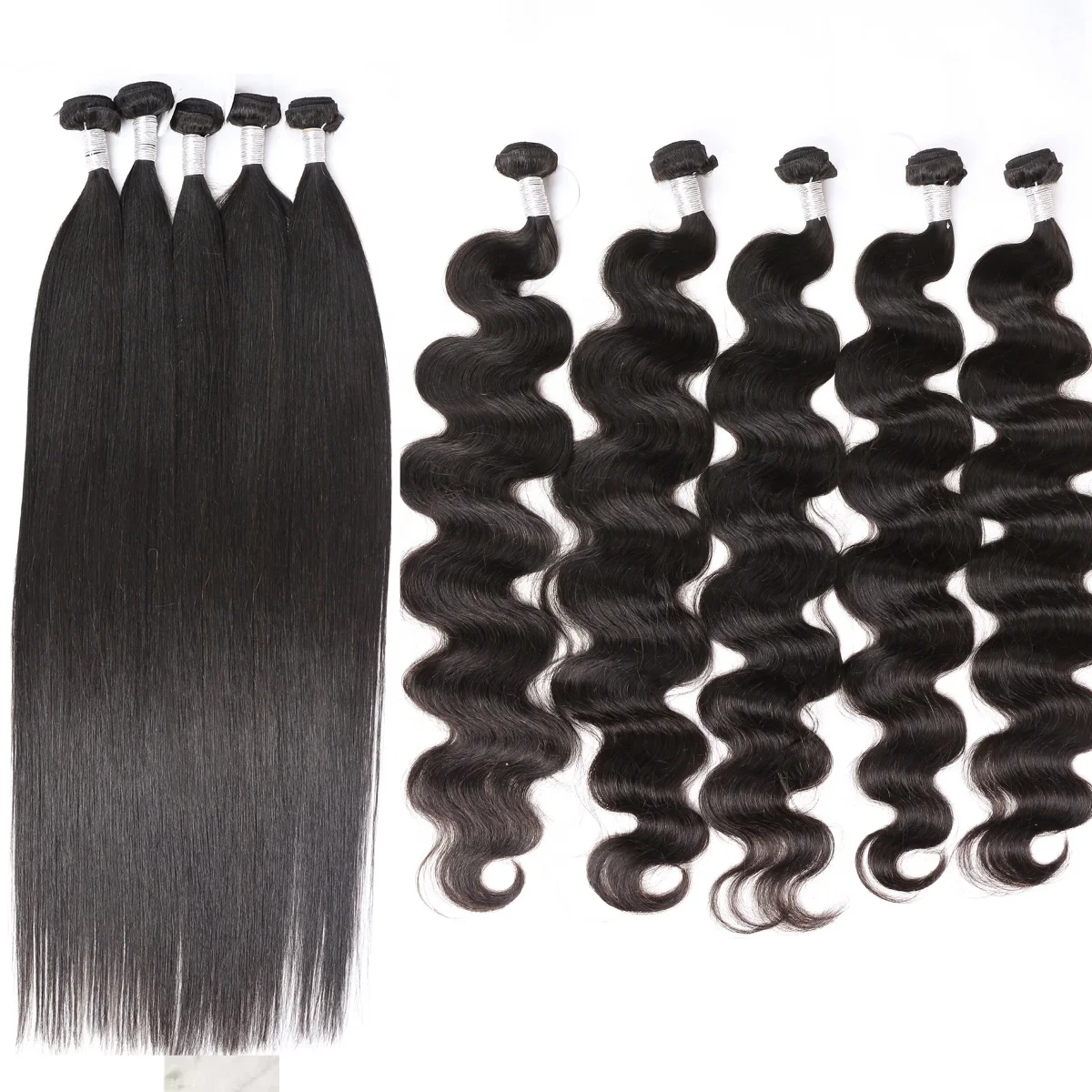 Queen Beauty HAIR Blend Hair Bundles with 6*4 &13*4 Lace Front Cheap Wholesale Packet Hair with Closure for Black Women