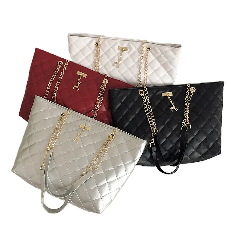

2020 New Fashion design large capacity lady's handbags rhombus deer posh bags