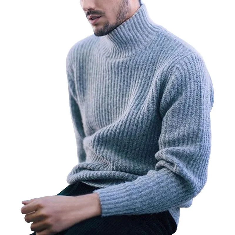 

2021 new oversized street knit mens crew neck sweaters plus size mens turtleneck sweater