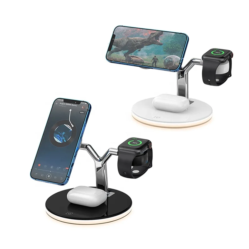 

Design Popular Portable Qi Compatible Wireless Charging Station LED Touch Screen Wireless Charger From China