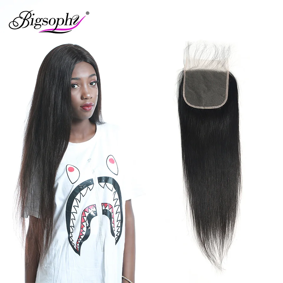 

Wholesale Real Invisible 4*4 straight clear HD lace closure,Factory Price 100% Brazilian 4x4 Straight Human Hair lace Closure