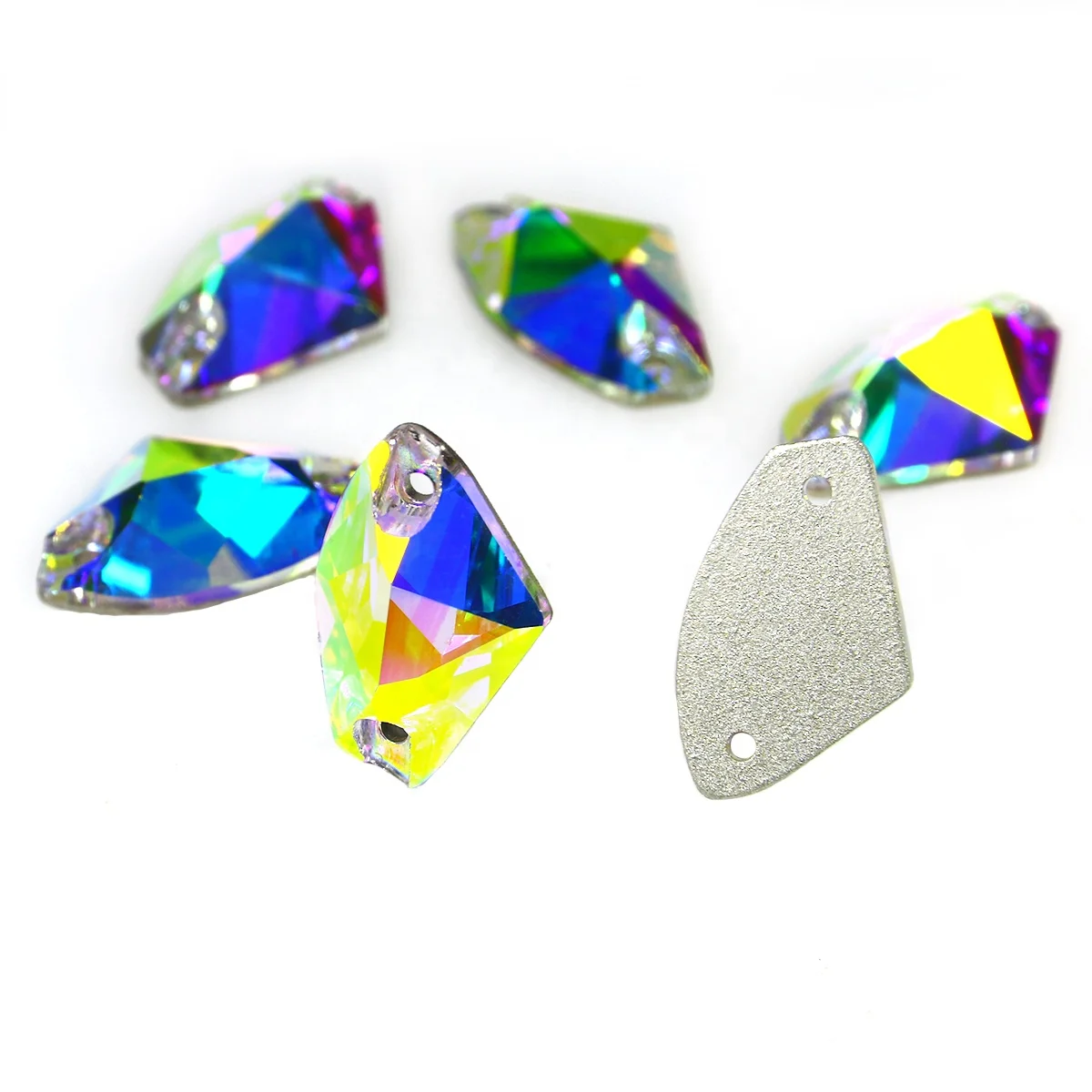 
DZ 3062 Galactic shape ab color crystal sew on rhinestones for clothes  (1600118699946)
