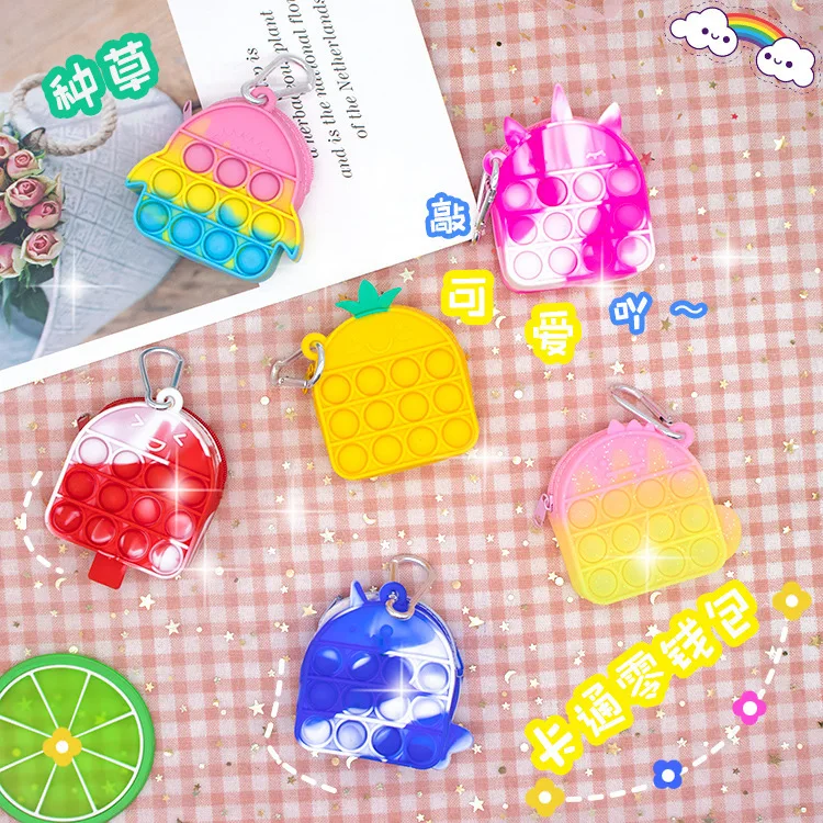 

Children Kids Pop Item Bags Small Little Silicone Girls Baby Purse Handbag Kids Coin Purses