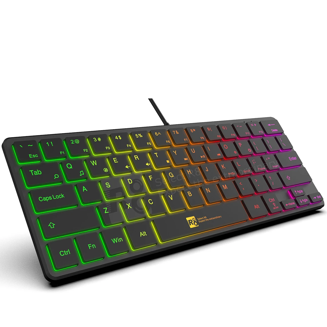 

Factory Hot Sale 2021 New Mini 64 Keys Optical Wired Keyboard Accept Customized Logo, Black