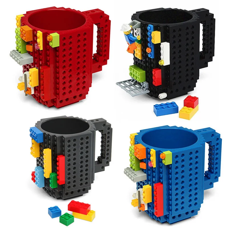 

Diy Lego Coffee Mug Travel Cup Kids Lego Building Blocks Mug Drink Mixing Cup Dinnerware Set For Kids