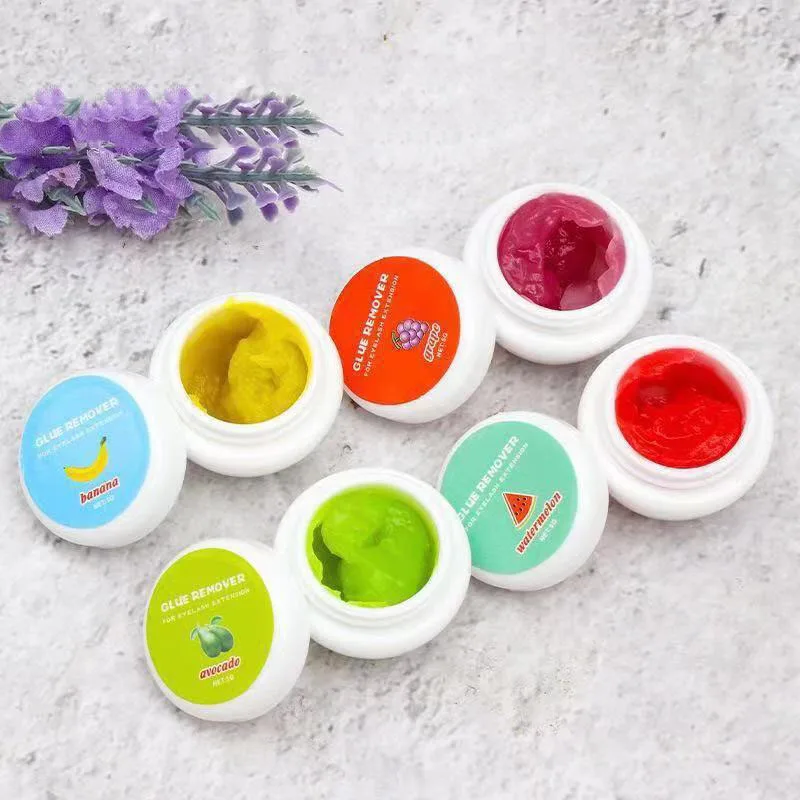 

Fast and safety no irritation eyelash glue remover cream eyelash extension remover, Green, red, green, white