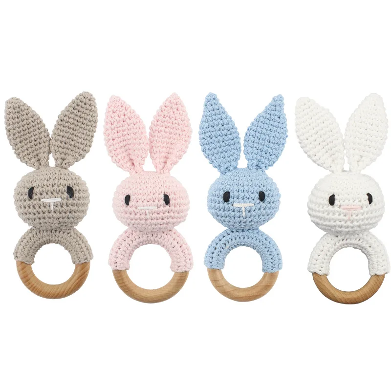 

Hot Selling Items Teethers For Babies Toy Diy Baby Rattle Rabbit Handmade Crochet Toys