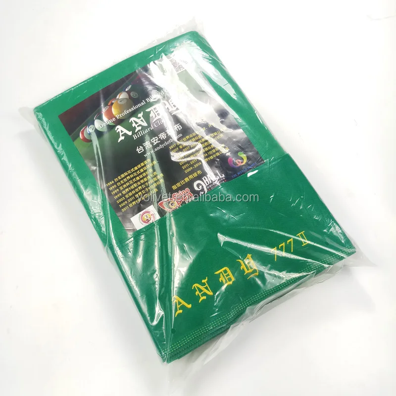 Original Andy 777 Professional Billiard Table Cloth Green Color 9ft Full Set Of Pool Table Cloth