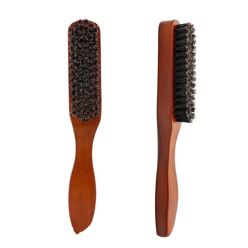 

Wholesale 100% Boar Bristles Beard Brush for Removes Tangles, Beard Dandruff, Ingrown Hairs and Detangles Loose Hairs with Ease, Brown