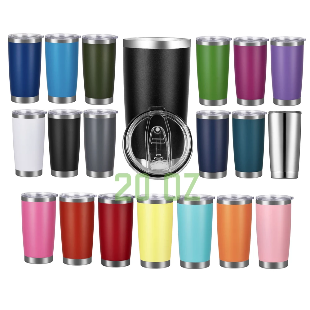 

Free Sample Double Wall Stainless Steel 20oz 30oz Tumbler Cups Powder Coated Vacuum Insulated Blank Car Mug in Bulk