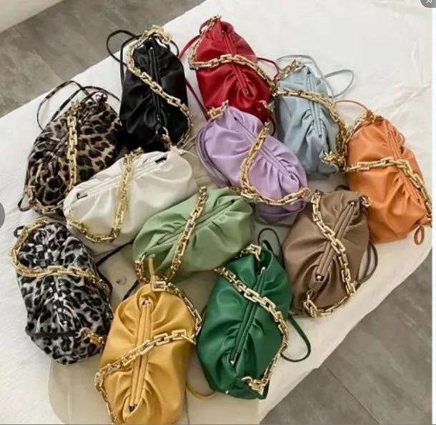 

Summer Luxury Famous Brands Designer Acrylic Chain Cloud Crossbody Bag Handbags, Black/white/green/sky blue/yellow/orange/camel