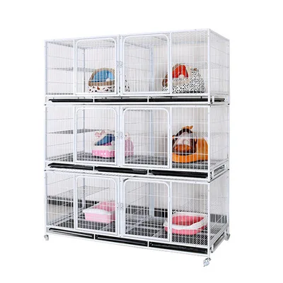 

Outdoor Luxury Delicate Appearance Plastic Tray Three-layer Breeding Dog Cages Kennels Pet Cage for Dogs