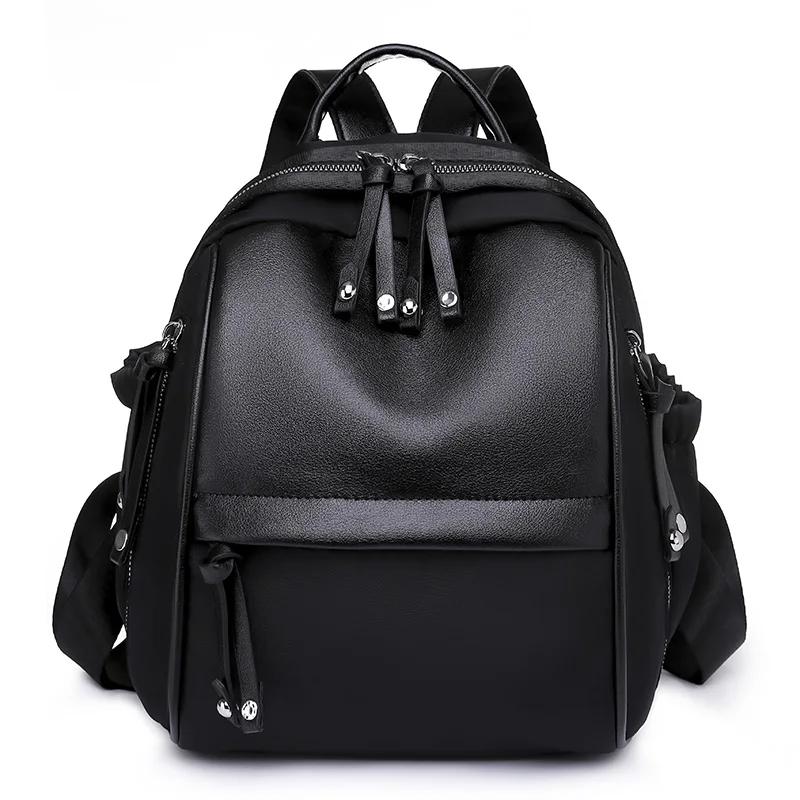 

NEW FASHION PU waterproof lady backpack backpack backpack student bag spot wholesale, Black,brown