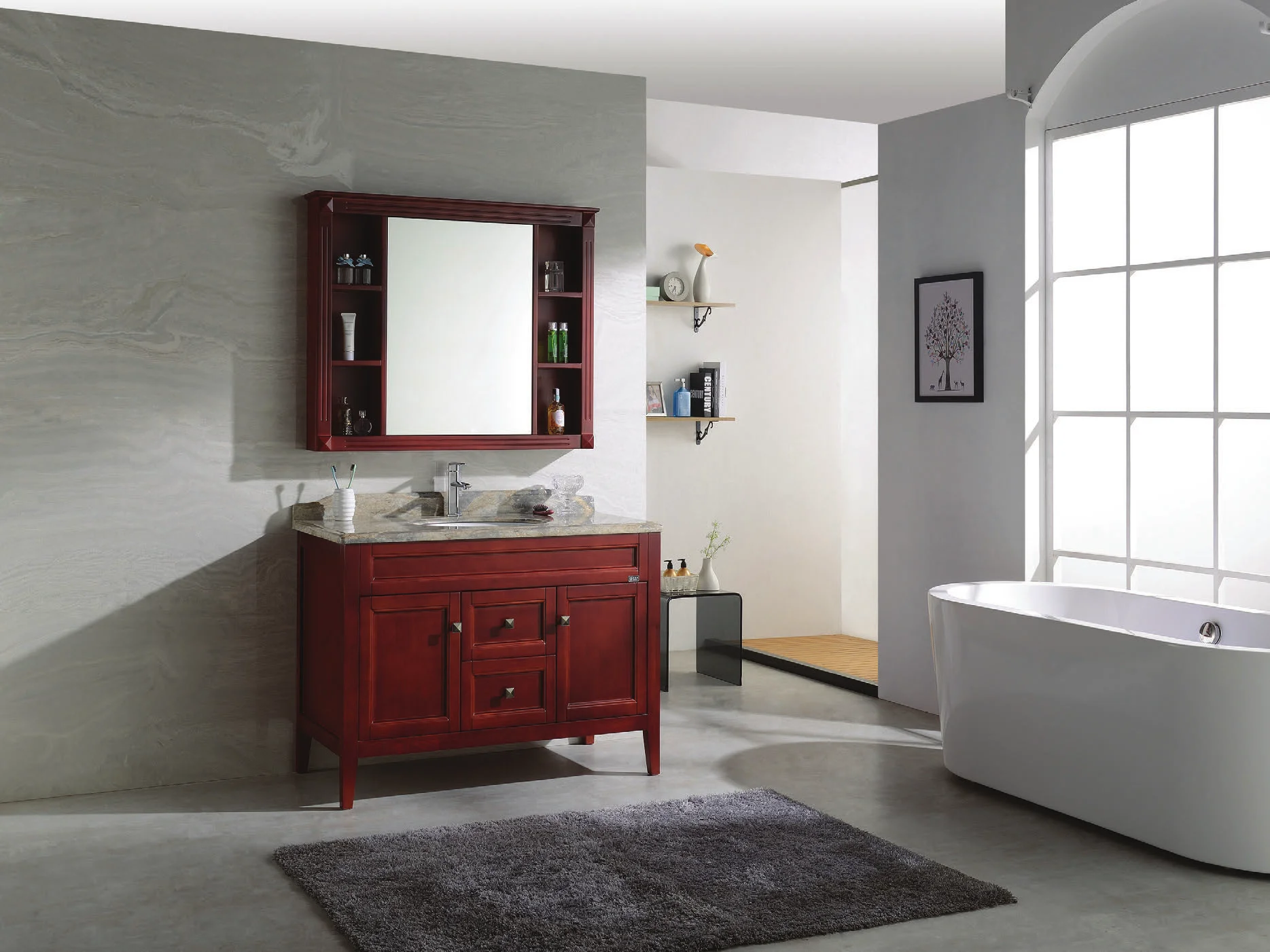 MS9002 1.0m high end latest products home furniture bathroom vanity tops classic bathroom cabinet