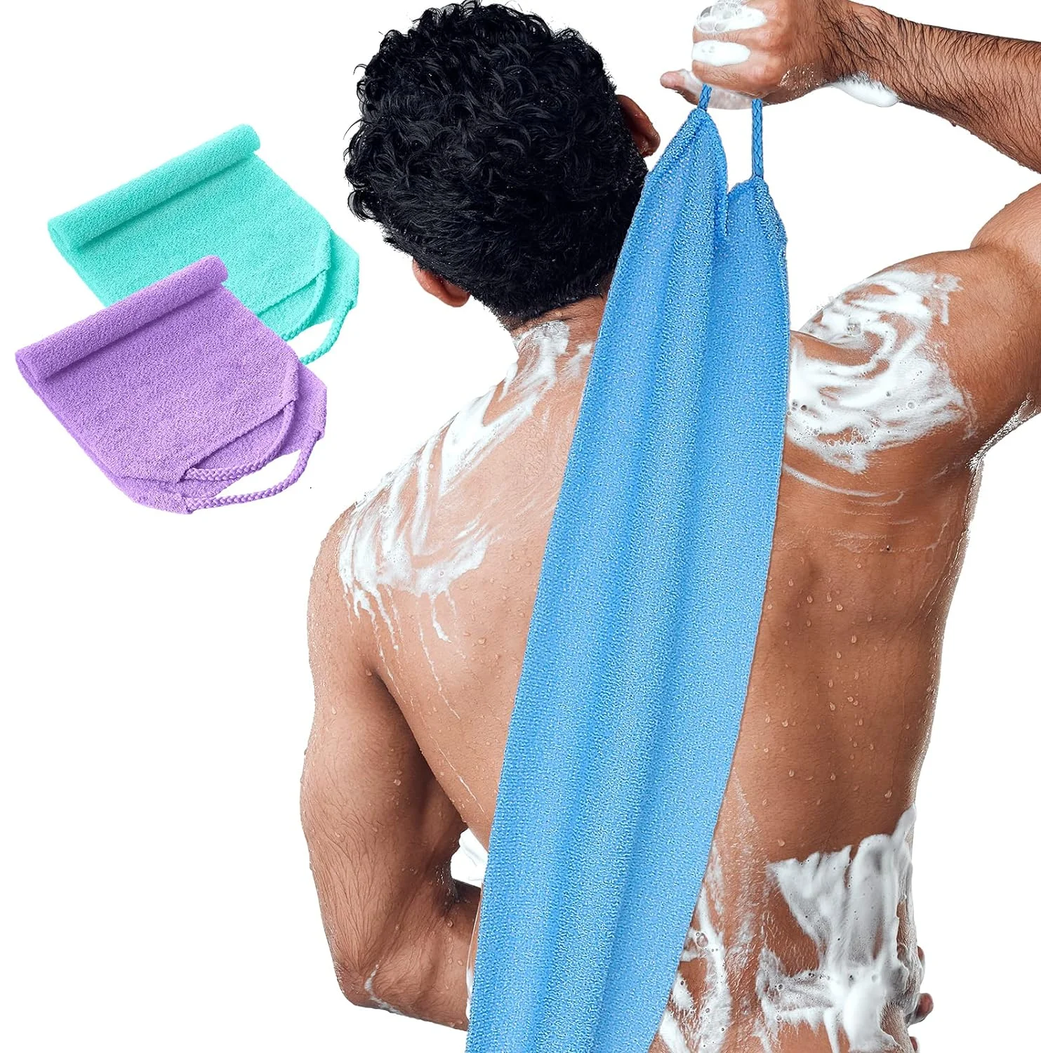 

Body Deep Cleaning Massages Bath Scrubber Stretchable Pull Strap Washcloth Exfoliating Scrub Nylon Back Shower Belt Towel