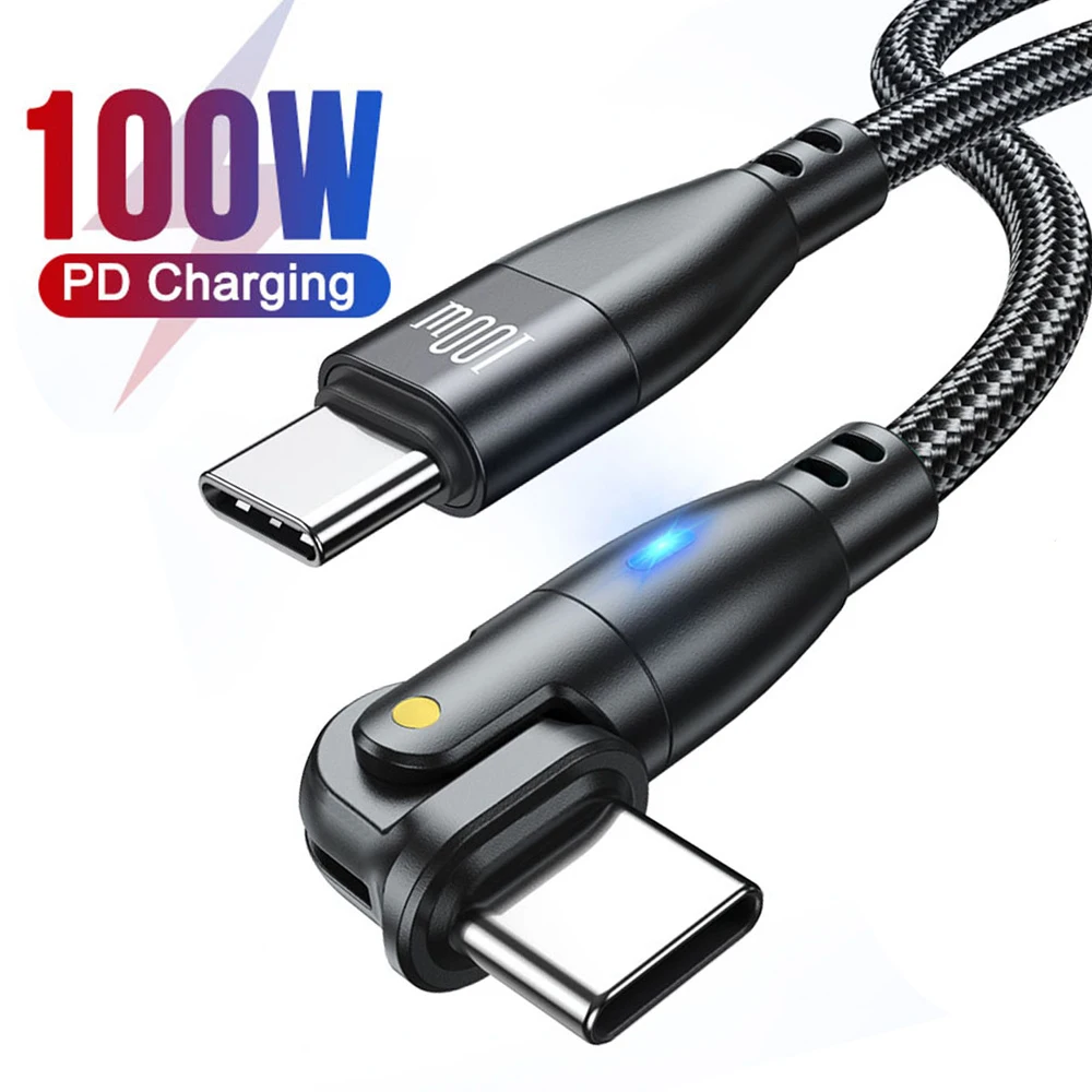 

100W USB C to Type C Cable USBC PD Fast Charging Wire Cord for MacBook Pro Xiaomi POCO Huawei iPad Samsung USB-C Cable 3M
