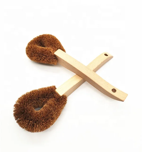 

ECO Friendly Nature Beech Handle Coconut Fiber kitchen cleaning Brush