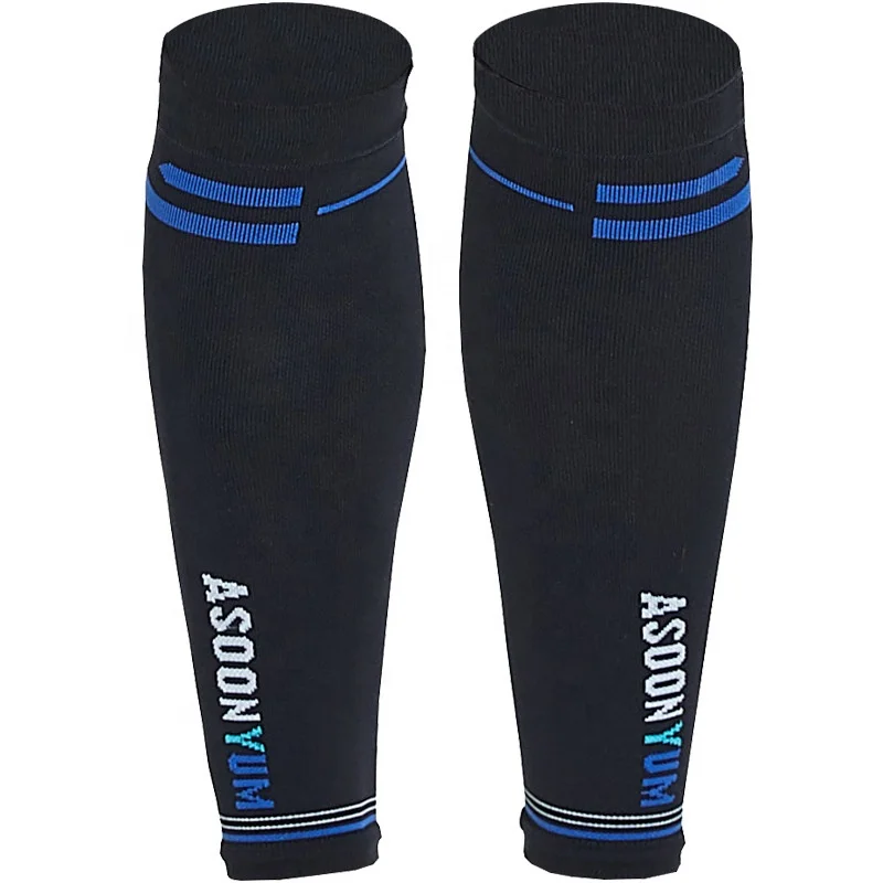 

OEM ODM Calf Compression Sleeve Nylon Knitting Football Shin Guard Leg Sleeves, Black