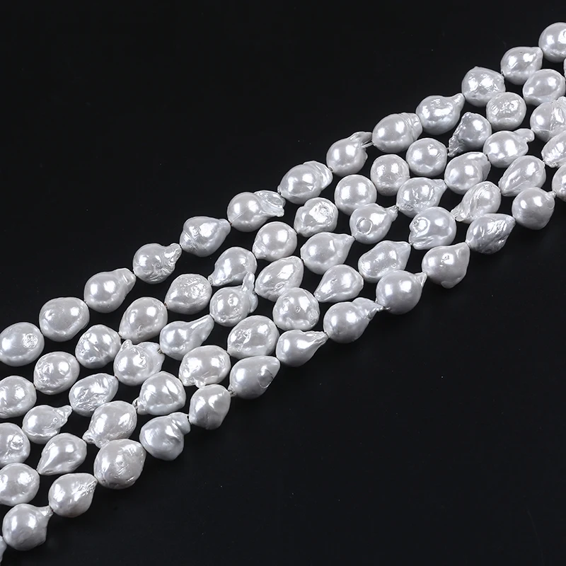 

Wholesale cheap white  edison loose freshwater pearl beads strand