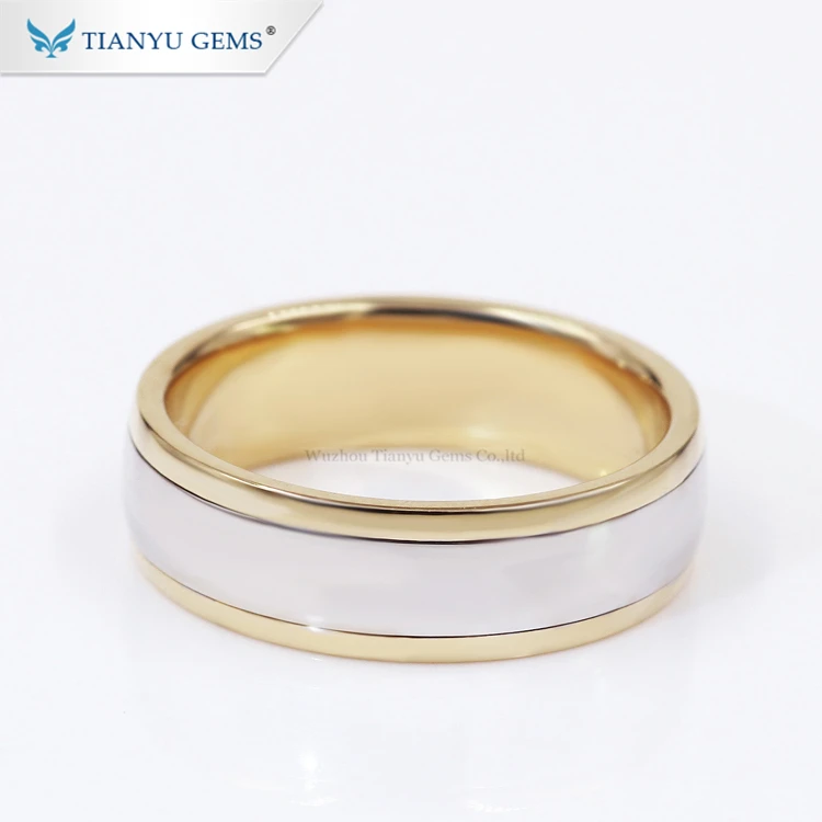 

Tianyu gems simple jewelry custom anillos para de hombre bague homme pure 18k 14k yellow white gold wedding man rings for mens