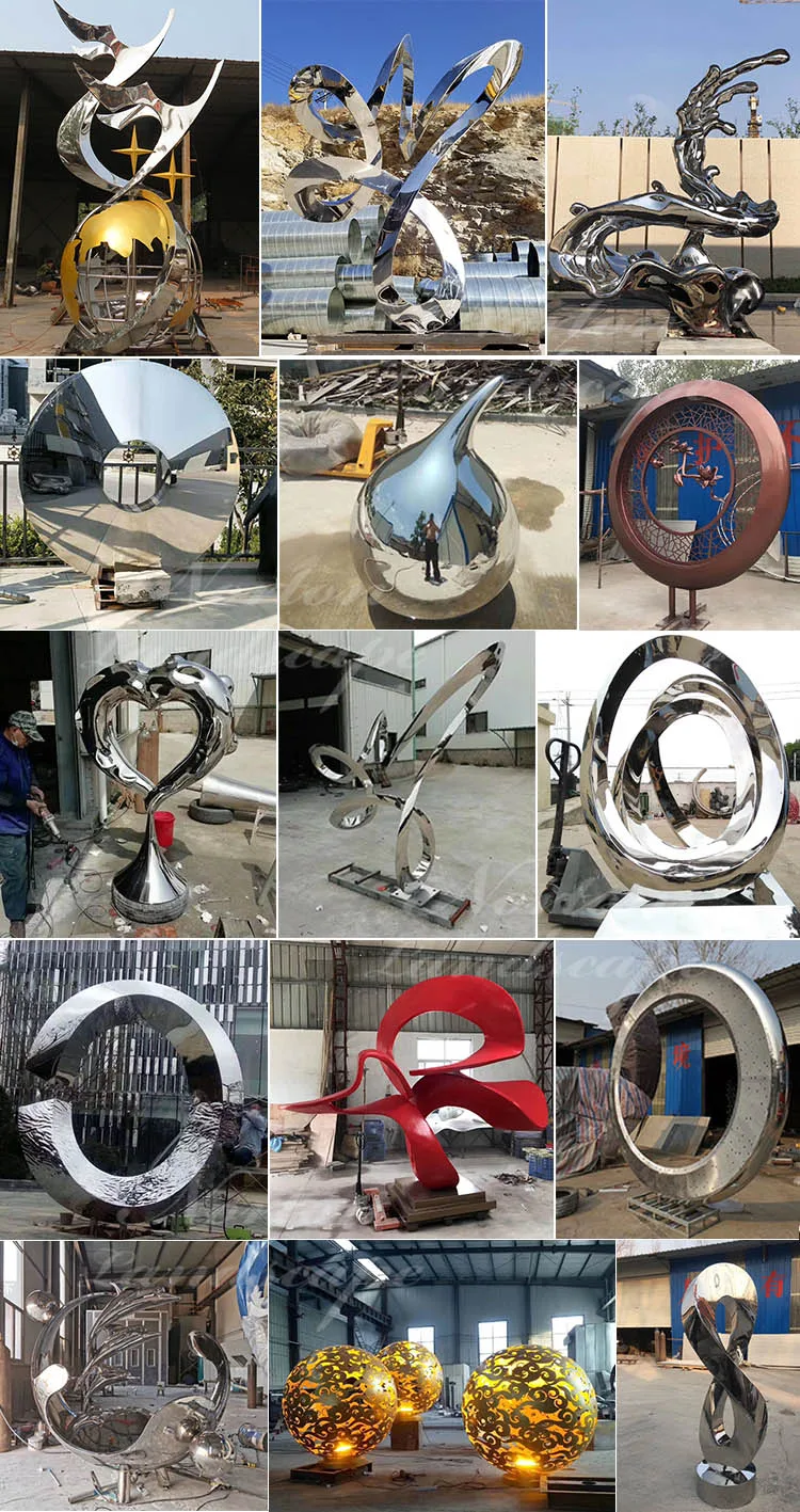 Modern Garden Abstract Stainless Steel Perpetual Motion Energy