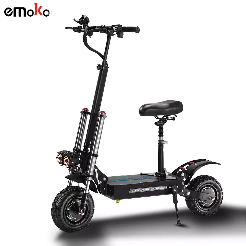 

High Speed Scooters Electric Scooter 5600W Motor Battery Off Road High Power Scooters Adult 85km/h 2 Wheel 60V 20ah Ce 48V, Black