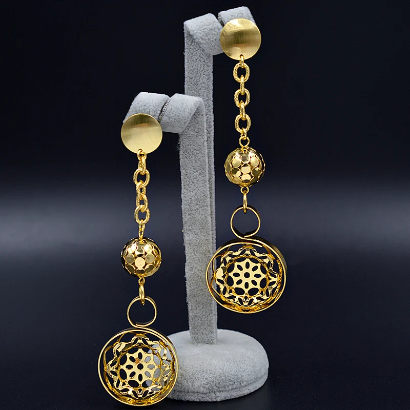

Long earrings unique earings fashion flower jewelry for women custom earrings, Gold