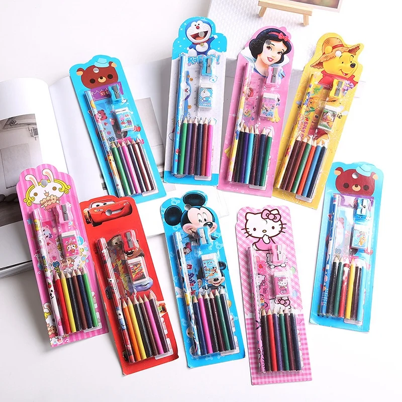 
10 piece High Quality Non toxic DIY price cheap kids stationery set Kids stationary set a sschool supplies 