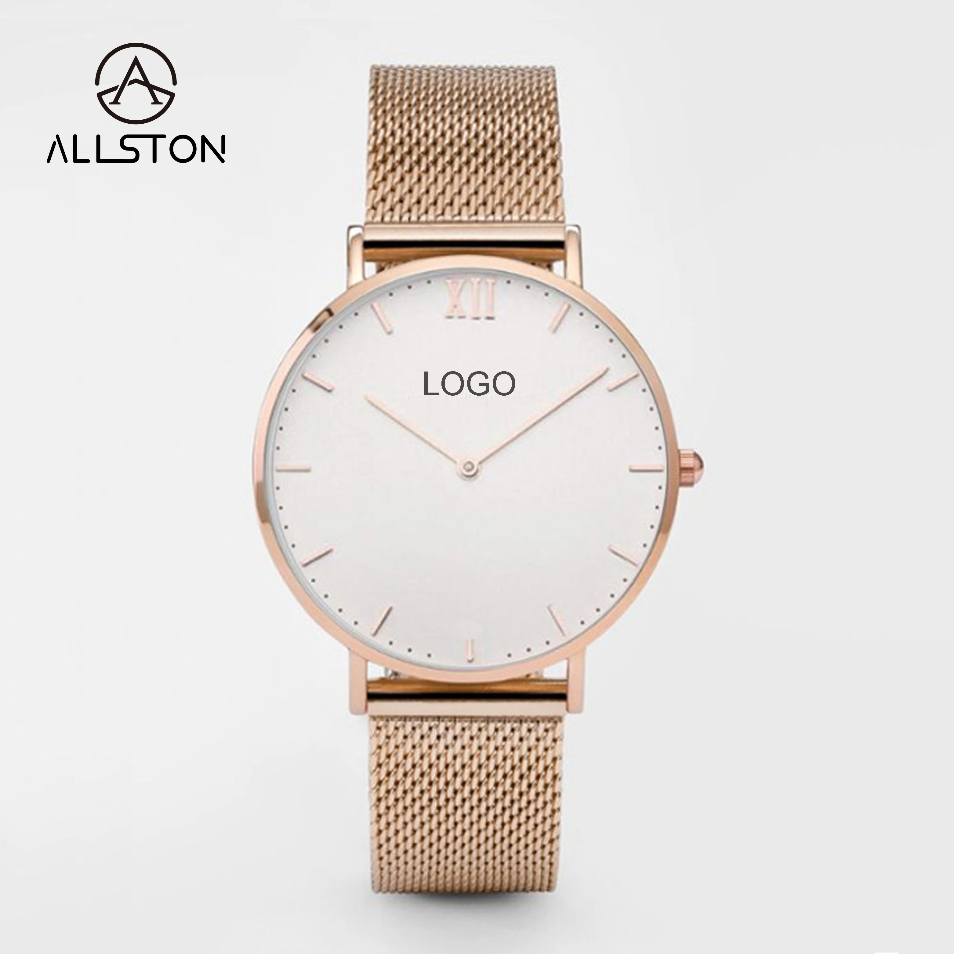 

Dropshipping Custom logo luxury quartz stainless steel strap wrist watches men women your own watch