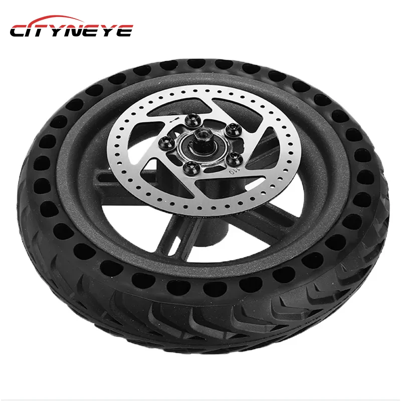 8.5 Inch Honeycomb Tire+rear Wheel+disc Brake Universal Accessories Adult for Cityneye M365 Electric Scooter Black 1piece CN;GUA