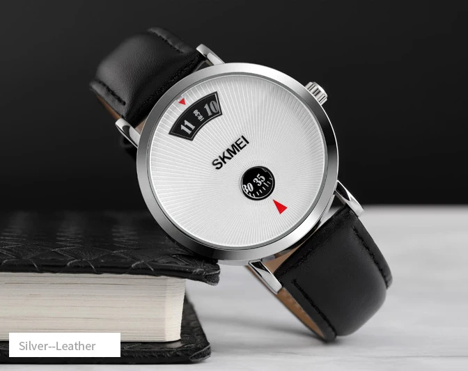 

2021 skmei special design stainless steel leather quartz watch Reloj de los hombres men fashion wristwatch, 6 colors, mix acceptable