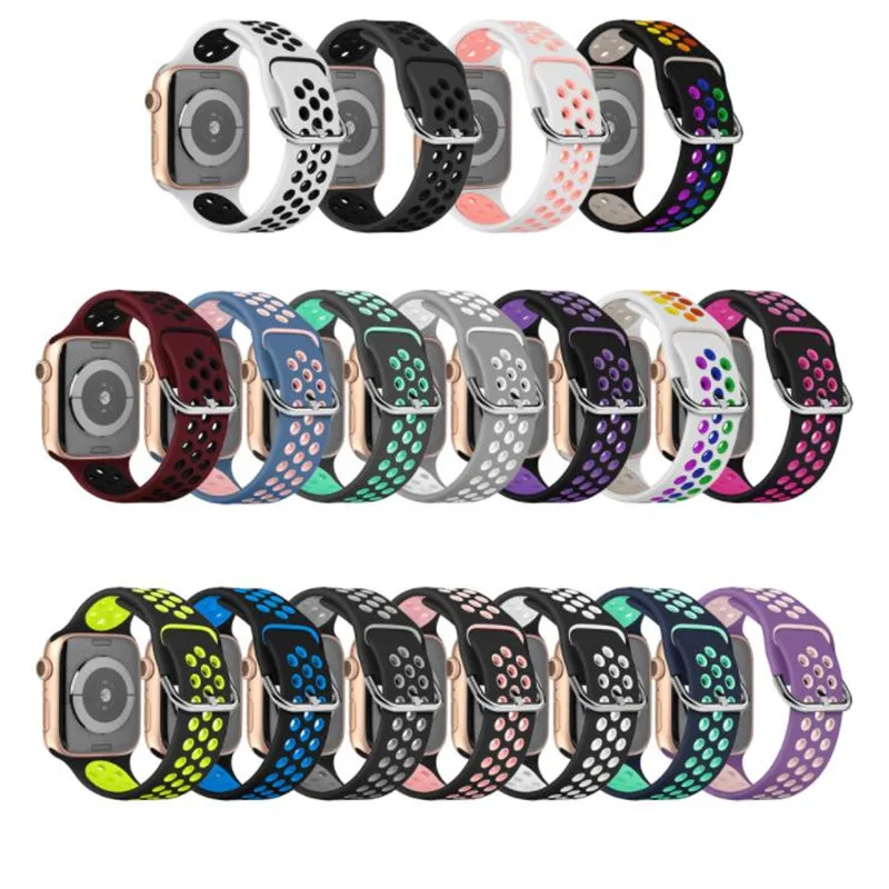 

Colorful Sport Soft Silicone watch band Strap For Apple Watch Band 38MM Silicone,Men Womens Watch Band 42MM