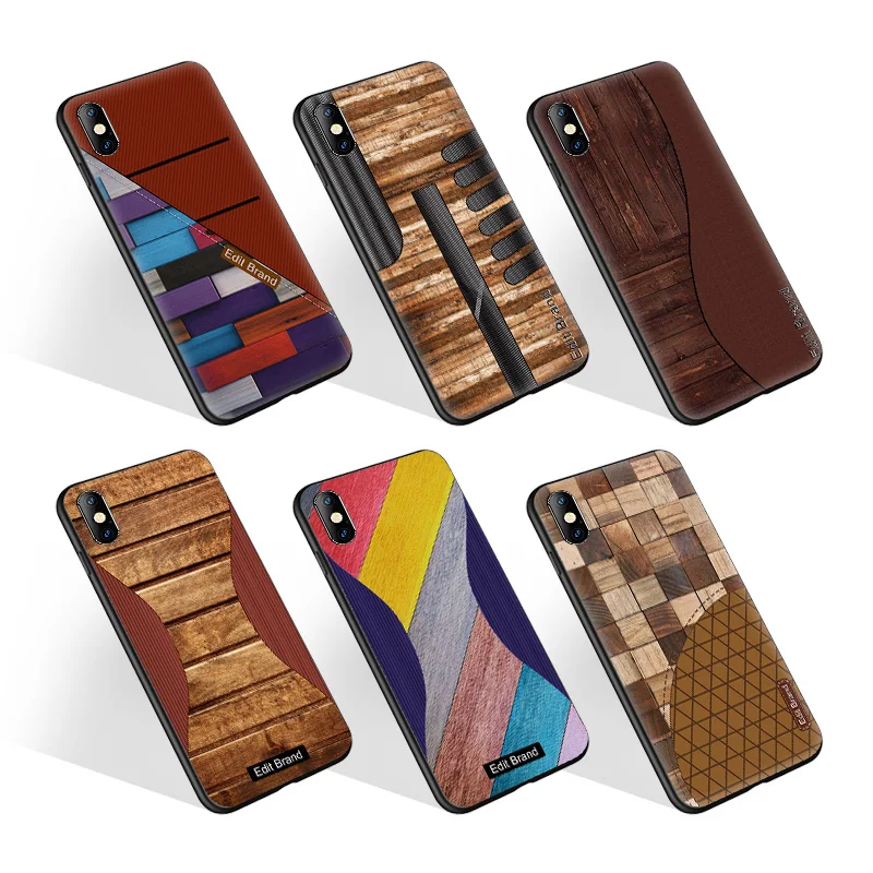 

Luxury Black TPU Print Case Edit Wood Pattern Matte Soft Phone Case for iPhone 12 11 13 Ultra-Slim Cover for Samsung S21