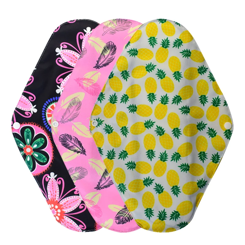 

Aneercare Waterproof Sanitary Organic Menstrual Cloth Bamboo Washable Feminine Pad, Mix colors