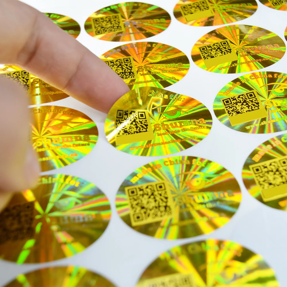 

Custom hologram stickers Roll Printing qr code
