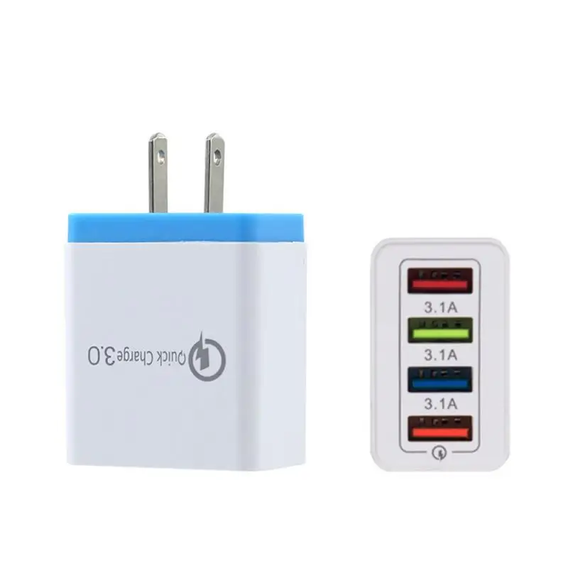 

4 Usb Charger Quick Charge 3.0 4.0 Port Fast Charging Wall Adapter Mobile Phone Qc Travel Adaptaer Qc3.0 Cargador Rapido