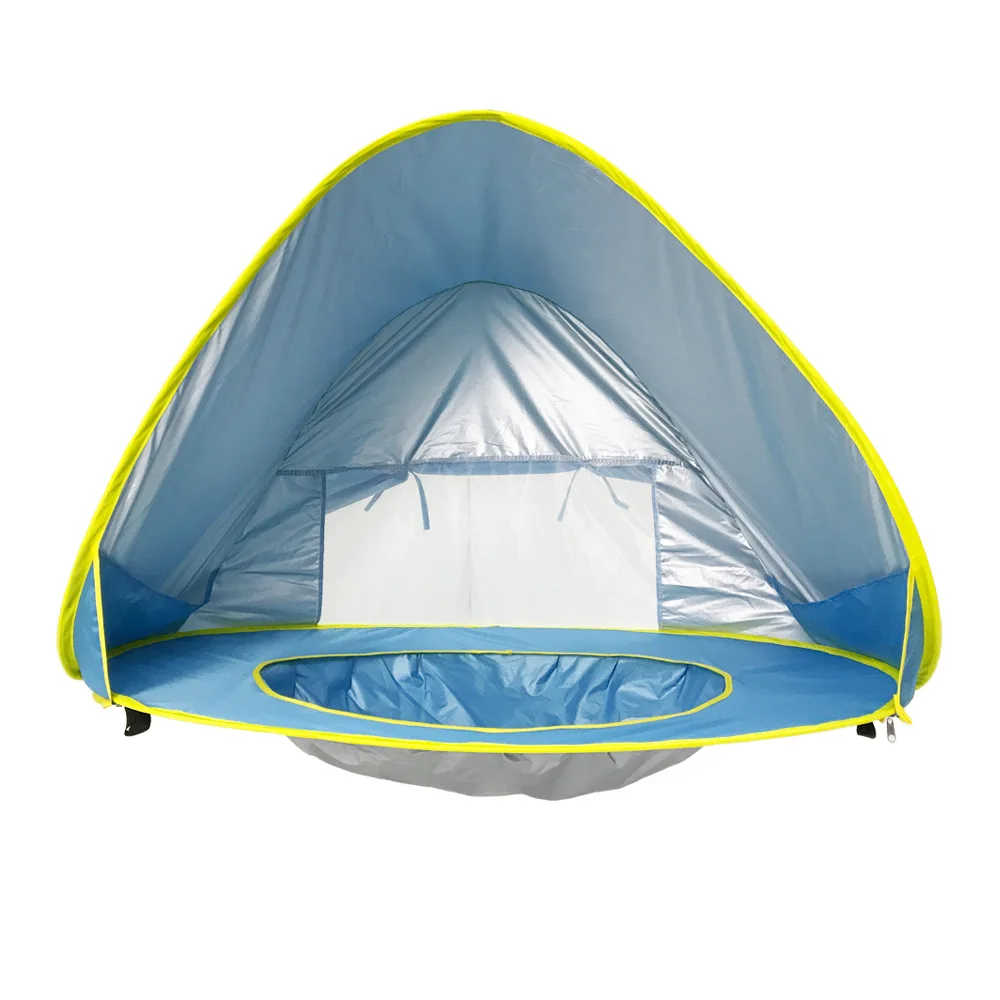 

Children Waterproof Pop Up Sun Uv-protecting Sunshelter Baby Beach Tent With Pool, Customized color