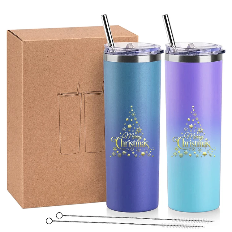 

Xmas Free Samples Glitter 14oz Stainless Steel Travel Tumbler Mugs Heated Car Mug Wholesale Tea Cup With Straw Blank Sublimation, Grey or customized color